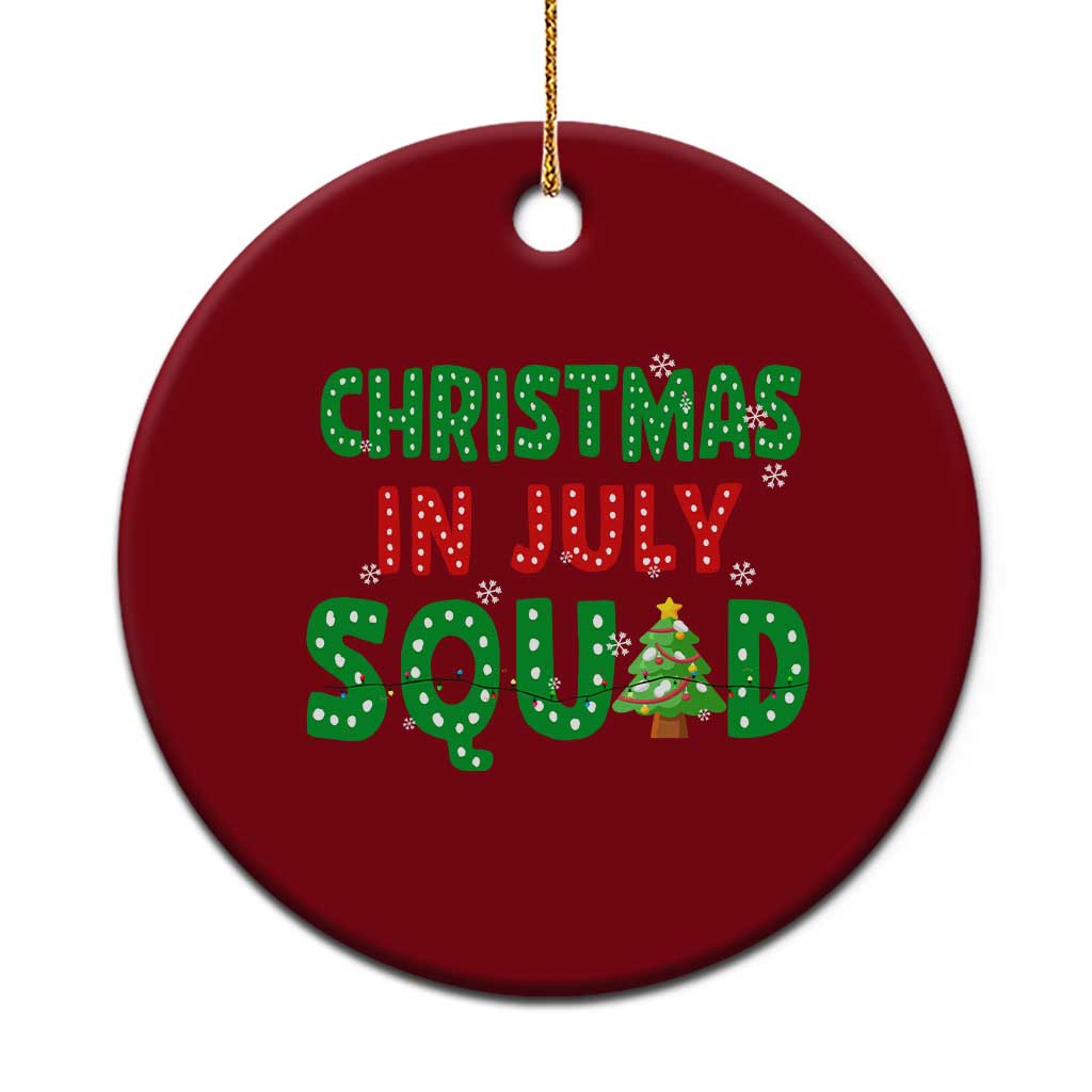 Xmas In July Squad Ceramic Ornament Funny Summer Xmas - Wonder Print Shop