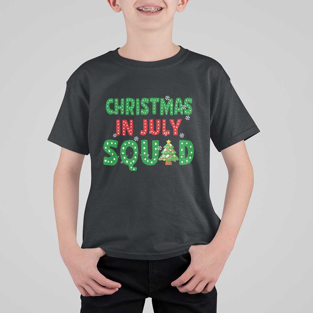 Christmas In July Squad T Shirt For Kid Funny Summer Xmas - Wonder Print Shop