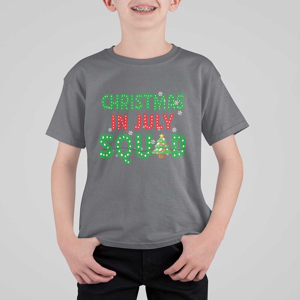 Christmas In July Squad T Shirt For Kid Funny Summer Xmas - Wonder Print Shop