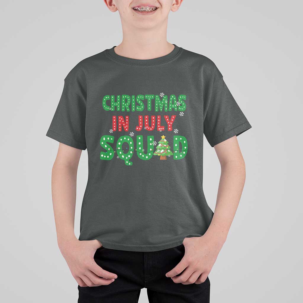 Christmas In July Squad T Shirt For Kid Funny Summer Xmas - Wonder Print Shop