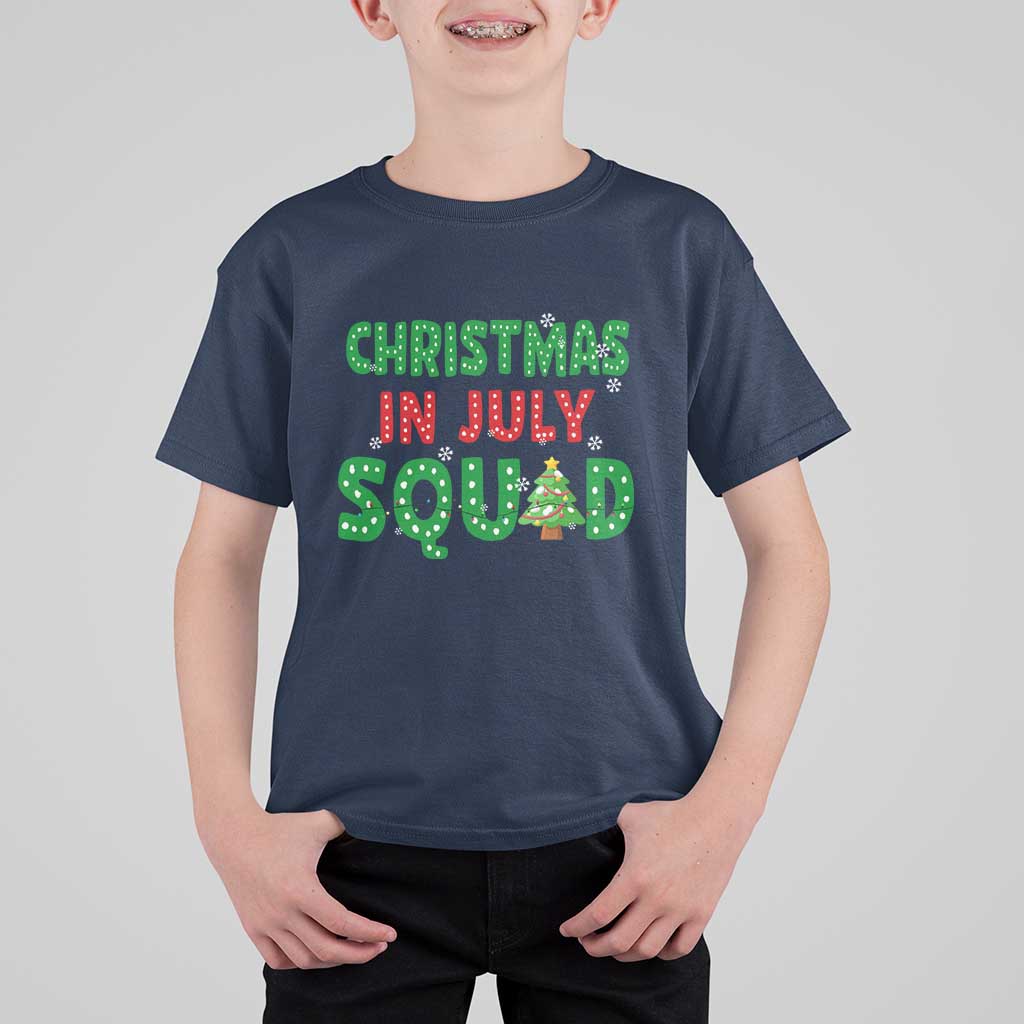 Christmas In July Squad T Shirt For Kid Funny Summer Xmas - Wonder Print Shop