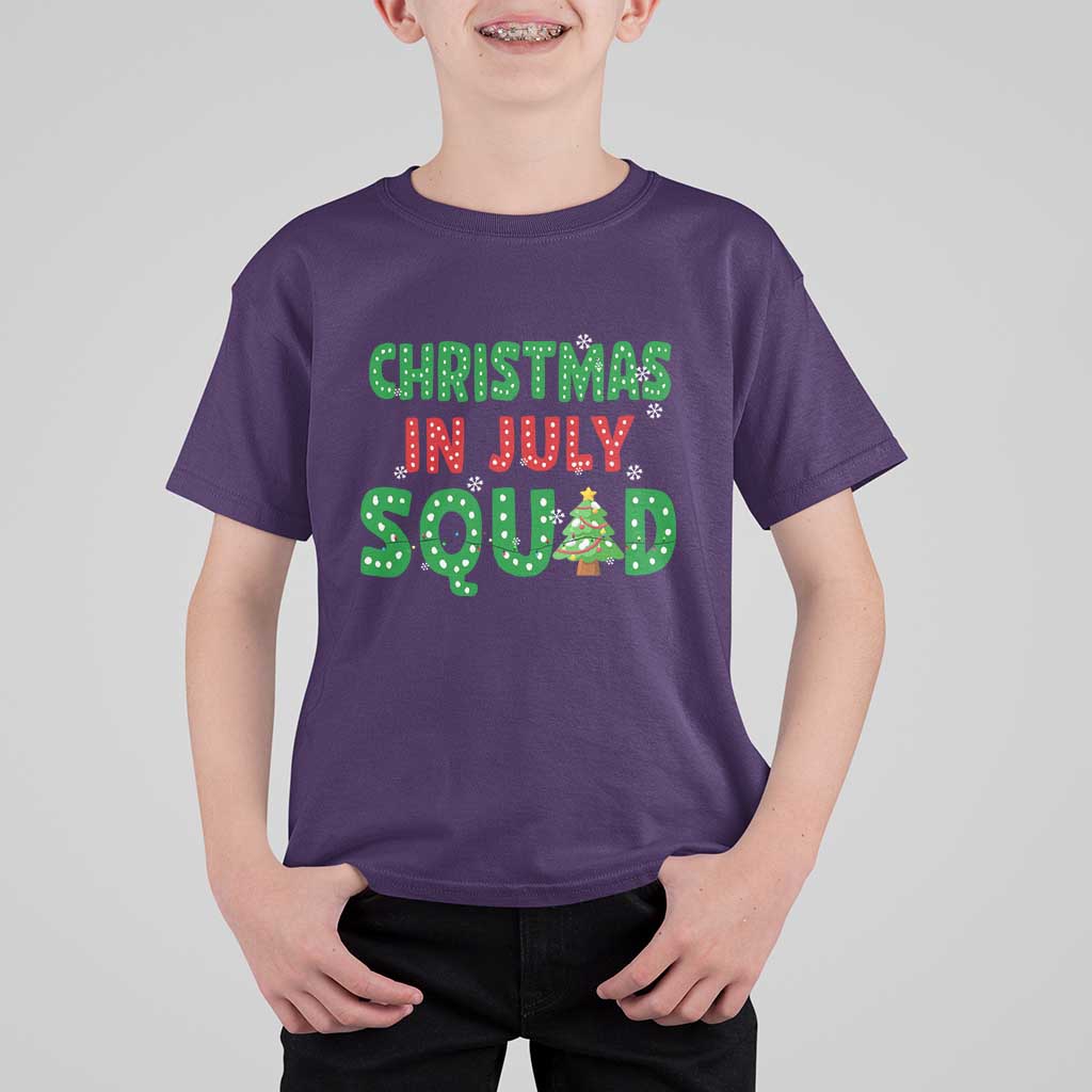 Christmas In July Squad T Shirt For Kid Funny Summer Xmas - Wonder Print Shop