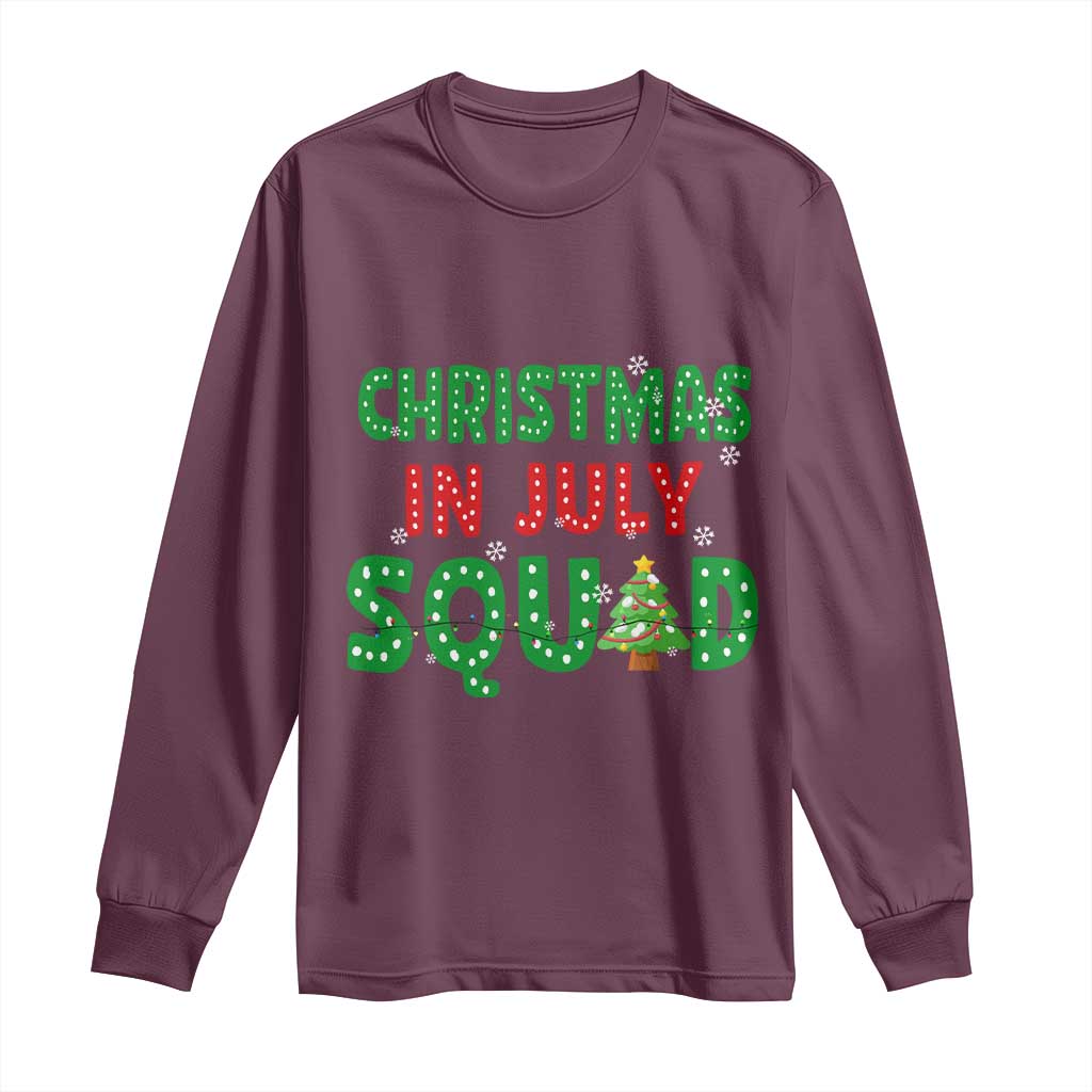 Christmas In July Squad Long Sleeve Shirt Funny Summer Xmas - Wonder Print Shop