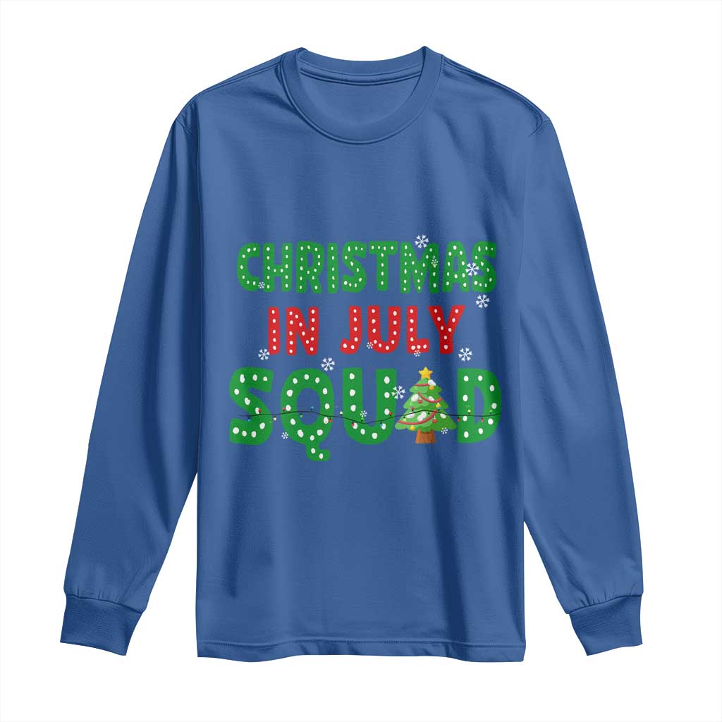 Christmas In July Squad Long Sleeve Shirt Funny Summer Xmas - Wonder Print Shop