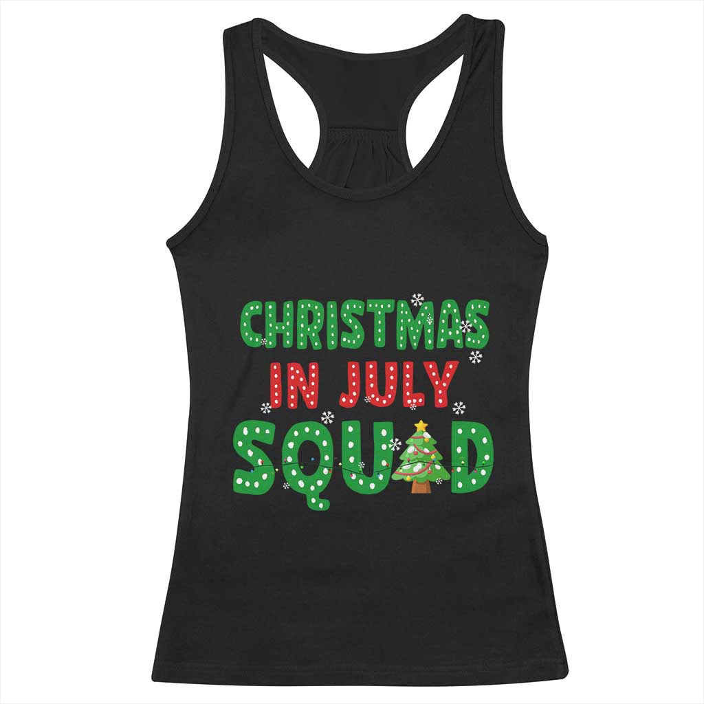 Christmas In July Squad Racerback Tank Top Funny Summer Xmas - Wonder Print Shop