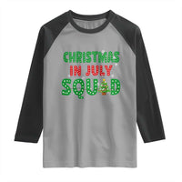 Christmas In July Squad Raglan Shirt Funny Summer Xmas - Wonder Print Shop