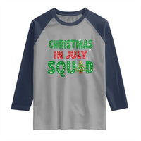 Christmas In July Squad Raglan Shirt Funny Summer Xmas - Wonder Print Shop