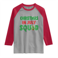 Christmas In July Squad Raglan Shirt Funny Summer Xmas - Wonder Print Shop
