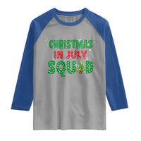Christmas In July Squad Raglan Shirt Funny Summer Xmas - Wonder Print Shop