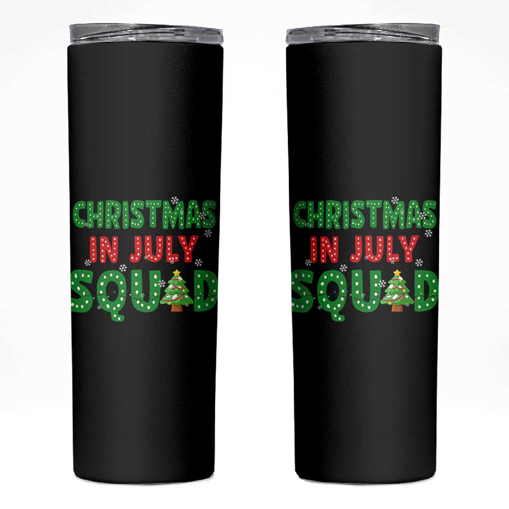 Christmas In July Squad Skinny Tumbler Funny Summer Xmas - Wonder Print Shop