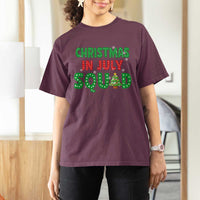 Christmas In July Squad T Shirt For Women Funny Summer Xmas - Wonder Print Shop