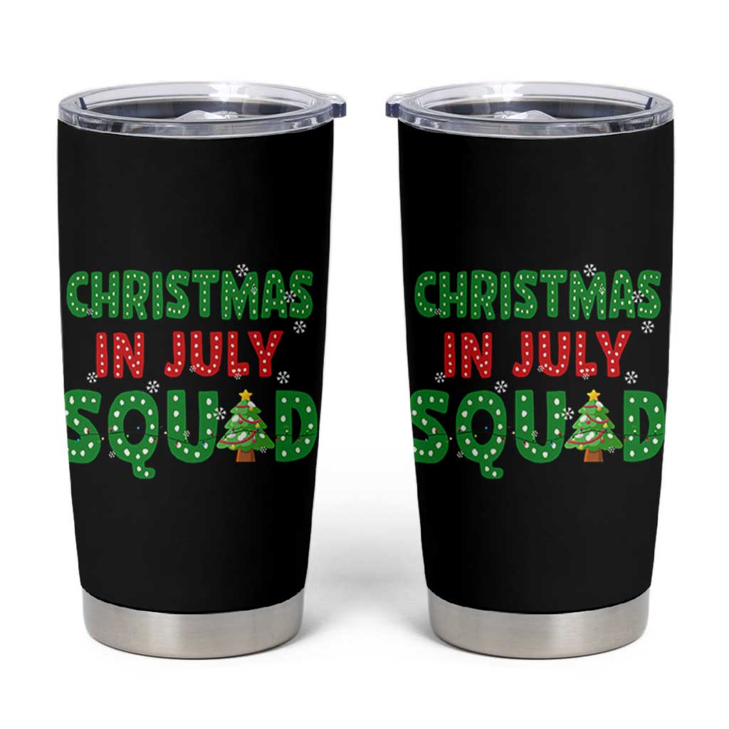 Christmas In July Squad Tumbler Cup Funny Summer Xmas - Wonder Print Shop