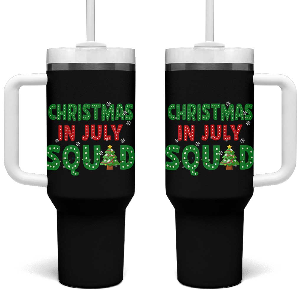 Christmas In July Squad Tumbler With Handle Funny Summer Xmas - Wonder Print Shop
