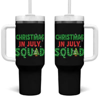 Christmas In July Squad Tumbler With Handle Funny Summer Xmas - Wonder Print Shop