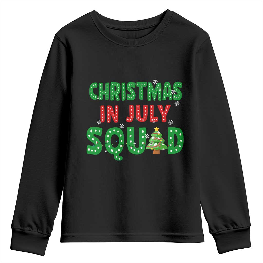 Christmas In July Squad Youth Sweatshirt Funny Summer Xmas - Wonder Print Shop
