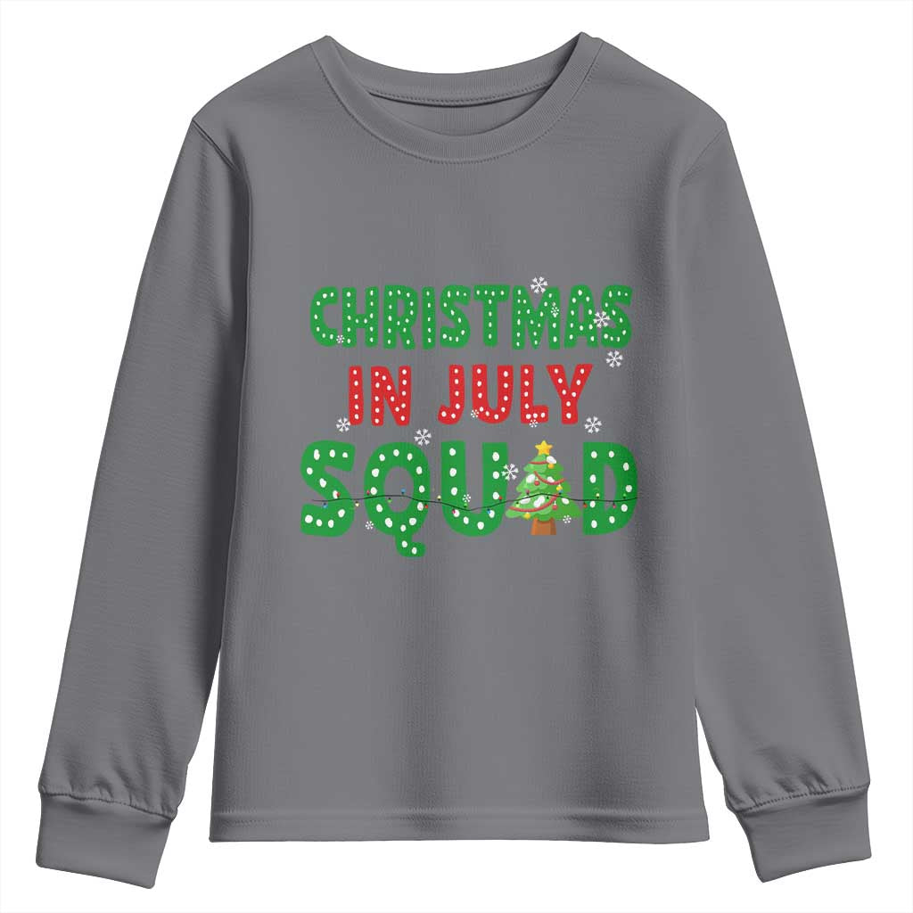 Christmas In July Squad Youth Sweatshirt Funny Summer Xmas - Wonder Print Shop