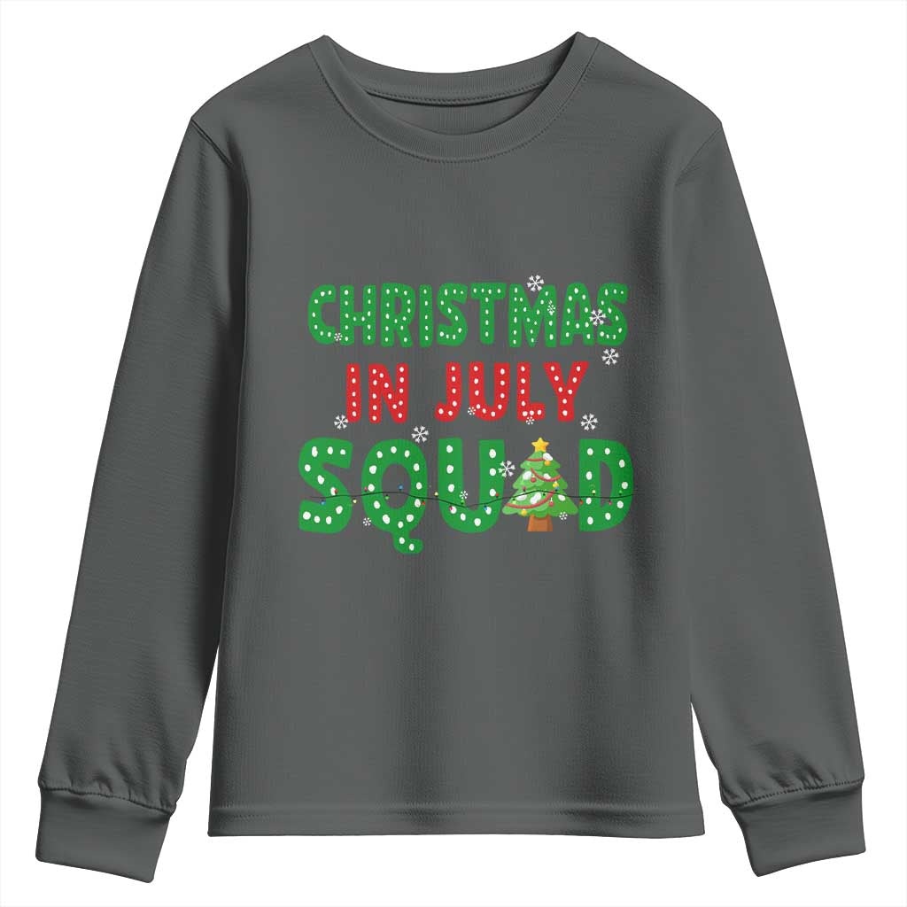 Christmas In July Squad Youth Sweatshirt Funny Summer Xmas - Wonder Print Shop