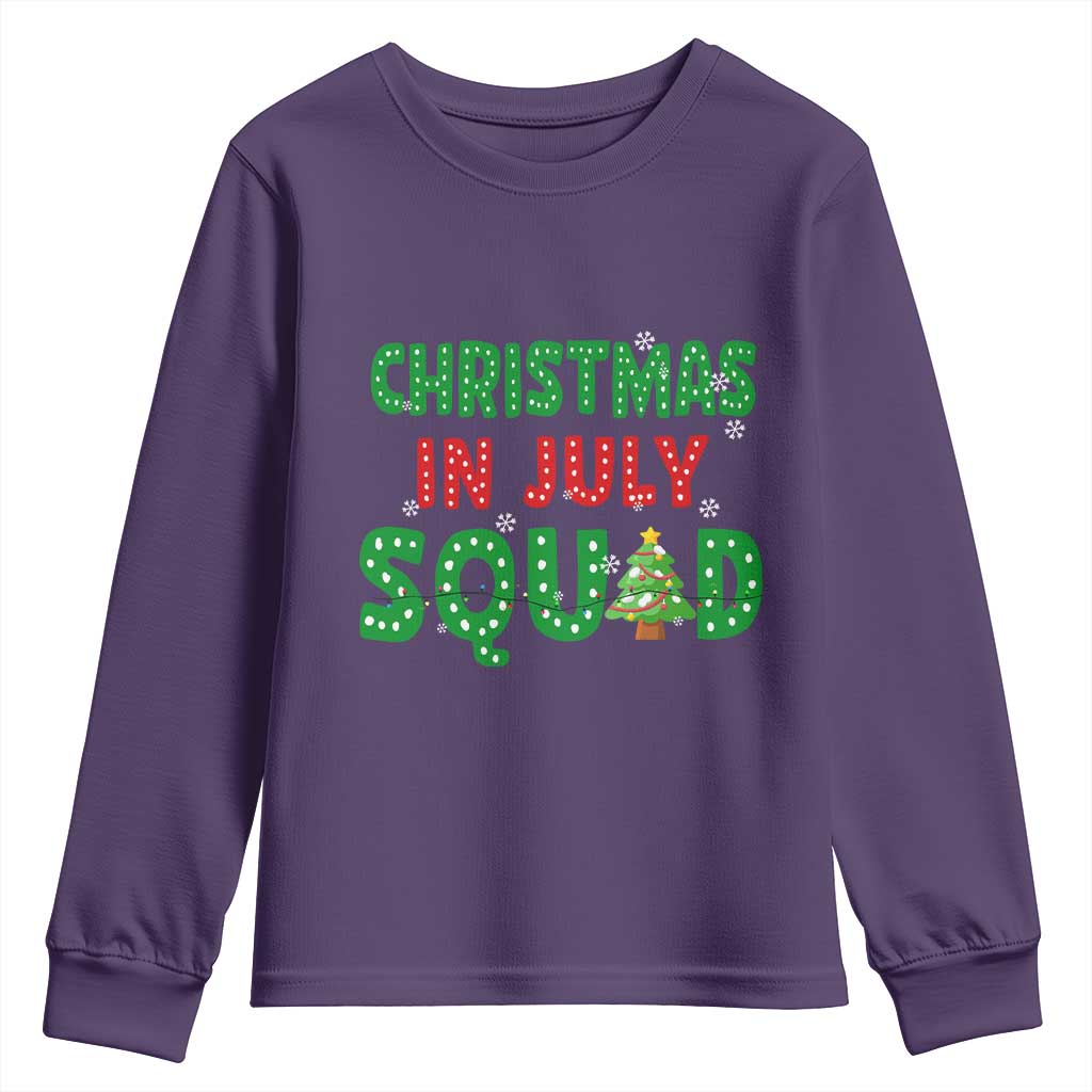 Christmas In July Squad Youth Sweatshirt Funny Summer Xmas - Wonder Print Shop