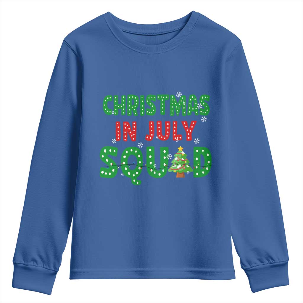 Christmas In July Squad Youth Sweatshirt Funny Summer Xmas - Wonder Print Shop