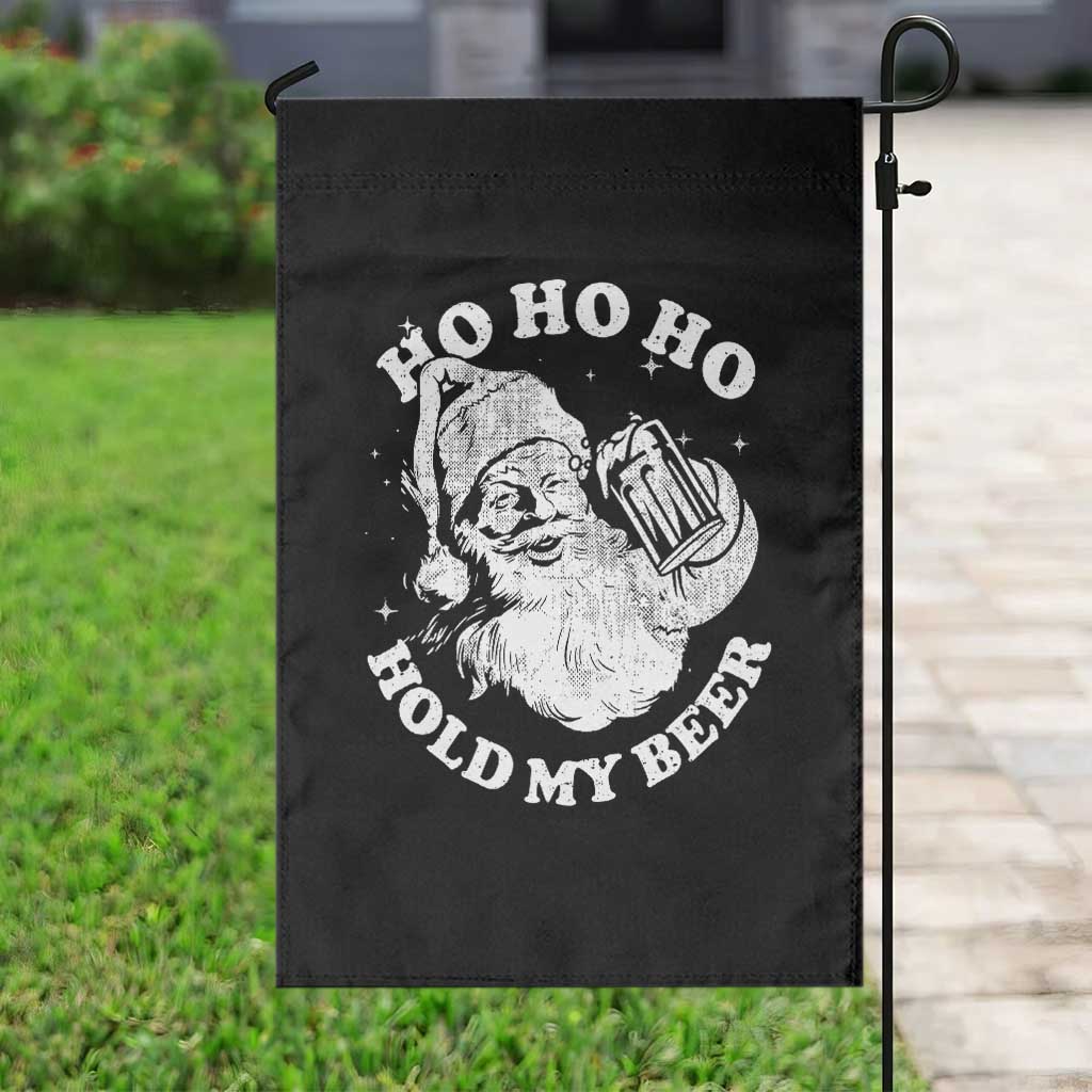 Santa Ho Ho Hold My Beer Garden Flag Funny Christmas In July Summer Xmas - Wonder Print Shop