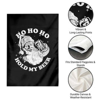 Santa Ho Ho Hold My Beer Garden Flag Funny Christmas In July Summer Xmas - Wonder Print Shop
