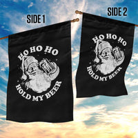 Santa Ho Ho Hold My Beer Garden Flag Funny Christmas In July Summer Xmas - Wonder Print Shop