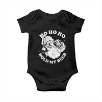 Santa Ho Ho Hold My Beer Baby Onesie Funny Christmas In July Summer Xmas - Wonder Print Shop