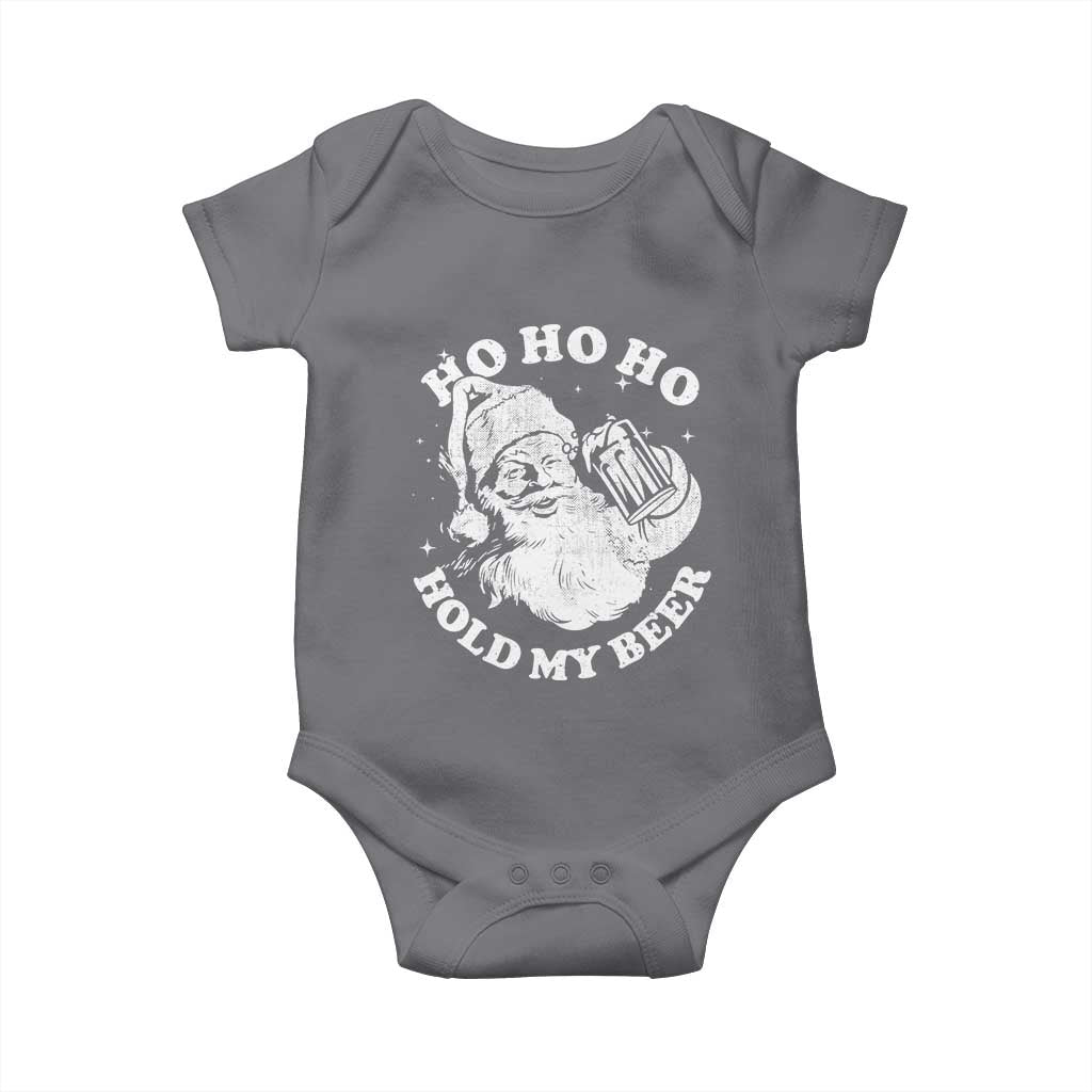 Santa Ho Ho Hold My Beer Baby Onesie Funny Christmas In July Summer Xmas - Wonder Print Shop