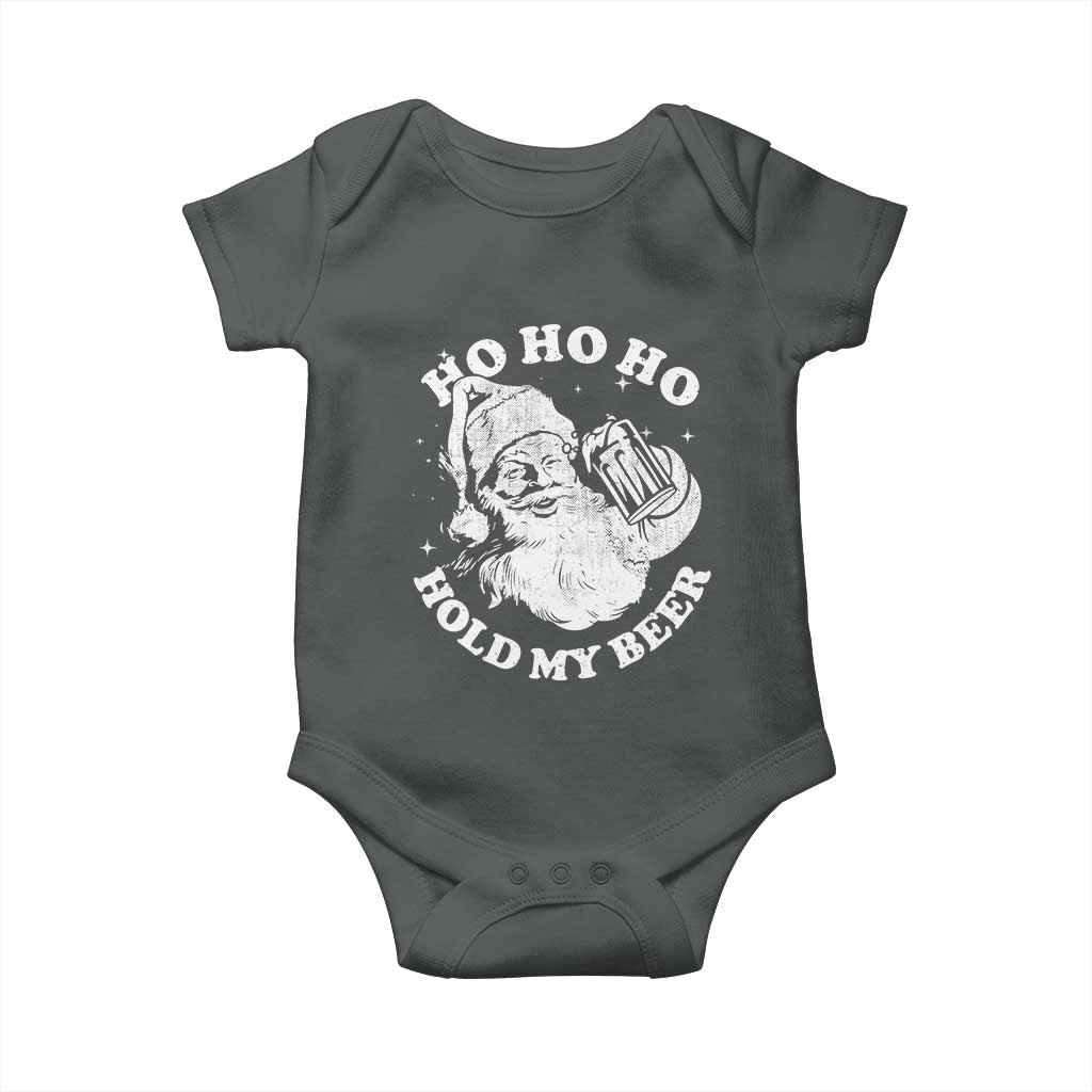 Santa Ho Ho Hold My Beer Baby Onesie Funny Christmas In July Summer Xmas - Wonder Print Shop