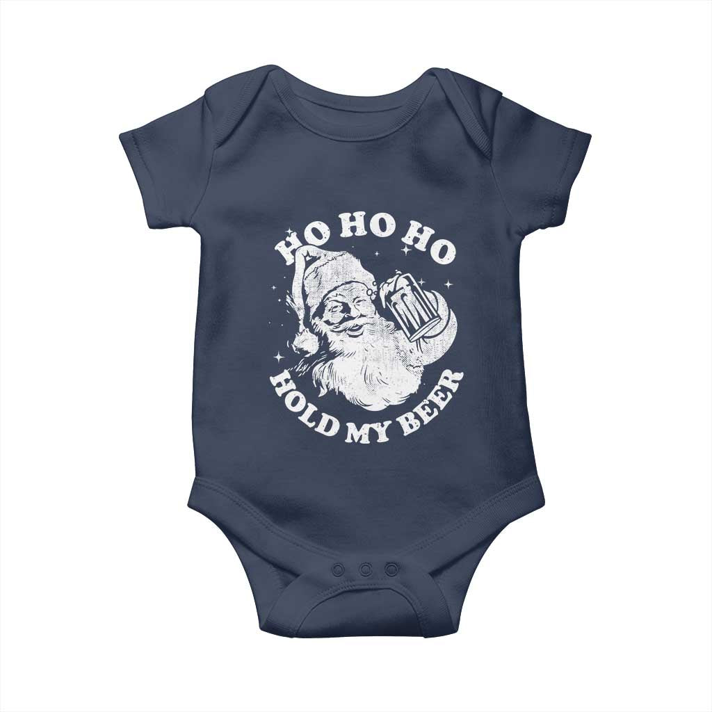 Santa Ho Ho Hold My Beer Baby Onesie Funny Christmas In July Summer Xmas - Wonder Print Shop