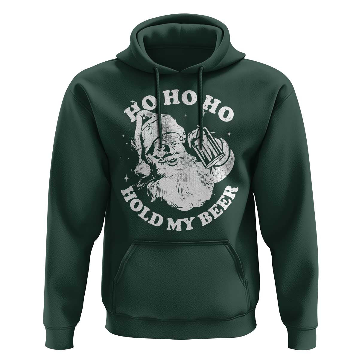 Santa Ho Ho Hold My Beer Hoodie Funny Christmas In July Summer Xmas - Wonder Print Shop