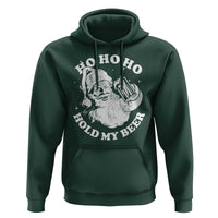 Santa Ho Ho Hold My Beer Hoodie Funny Christmas In July Summer Xmas - Wonder Print Shop