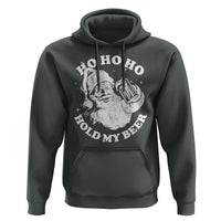 Santa Ho Ho Hold My Beer Hoodie Funny Christmas In July Summer Xmas - Wonder Print Shop