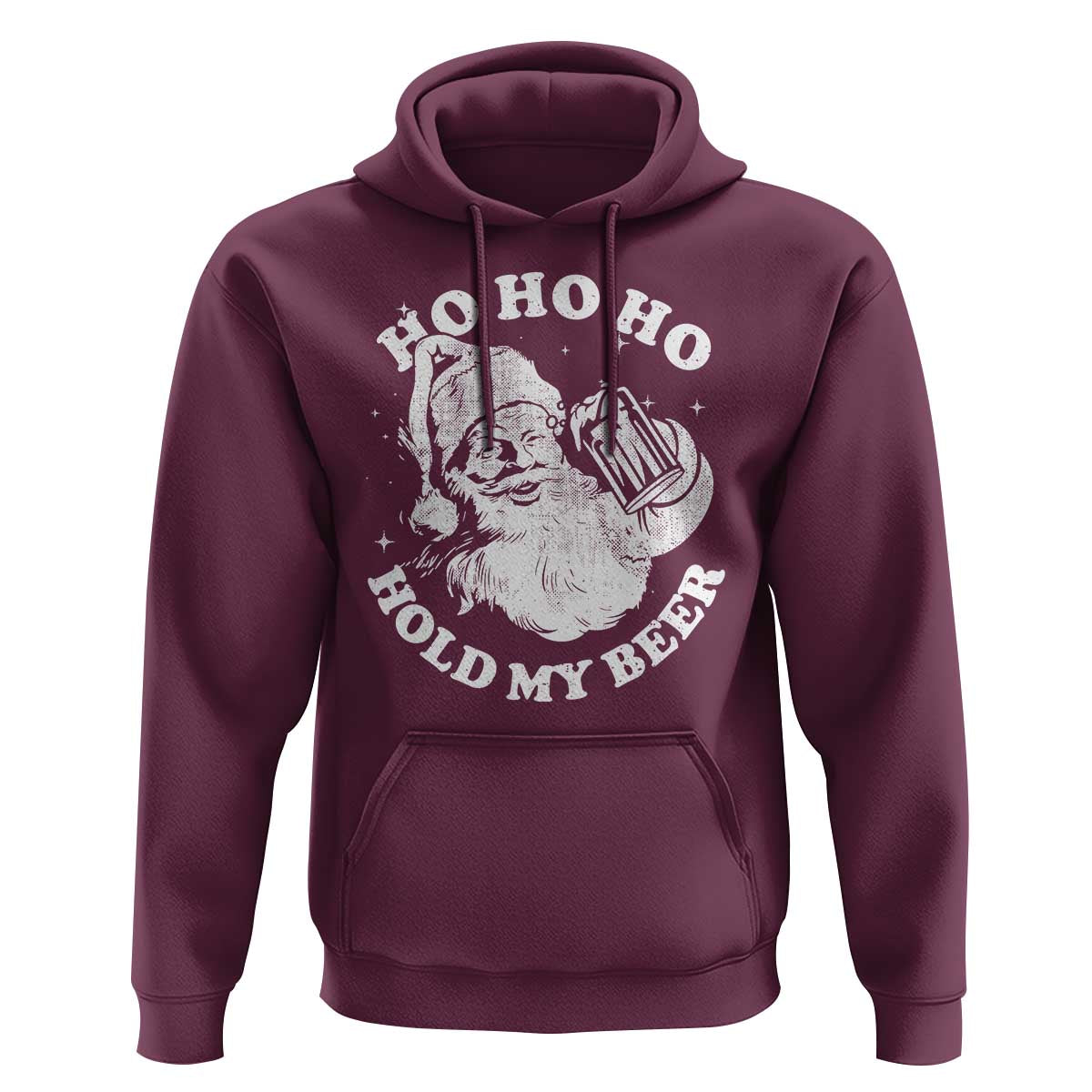 Santa Ho Ho Hold My Beer Hoodie Funny Christmas In July Summer Xmas - Wonder Print Shop