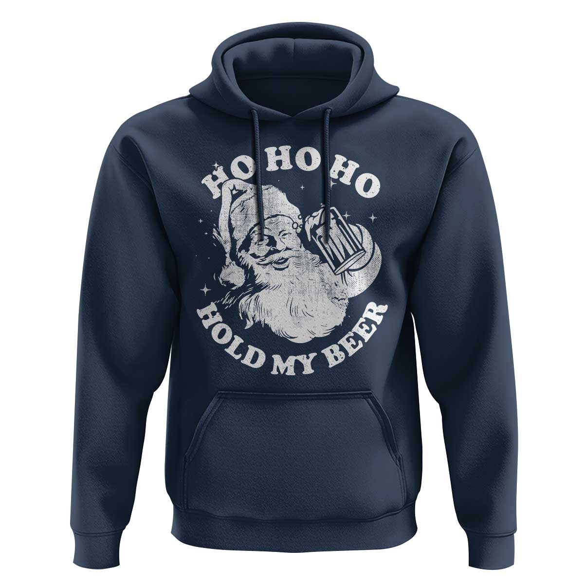 Santa Ho Ho Hold My Beer Hoodie Funny Christmas In July Summer Xmas - Wonder Print Shop