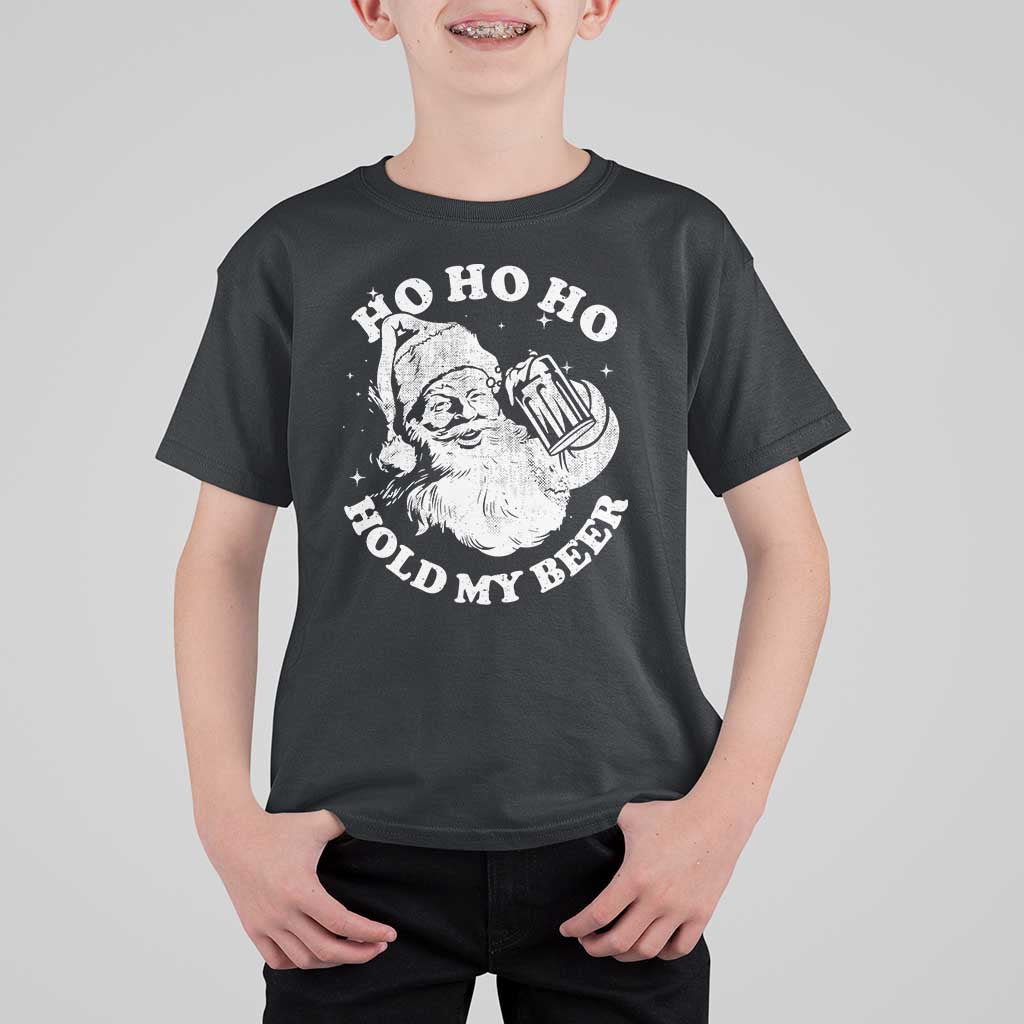Santa Ho Ho Hold My Beer T Shirt For Kid Funny Christmas In July Summer Xmas - Wonder Print Shop