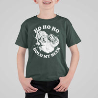 Santa Ho Ho Hold My Beer T Shirt For Kid Funny Christmas In July Summer Xmas - Wonder Print Shop