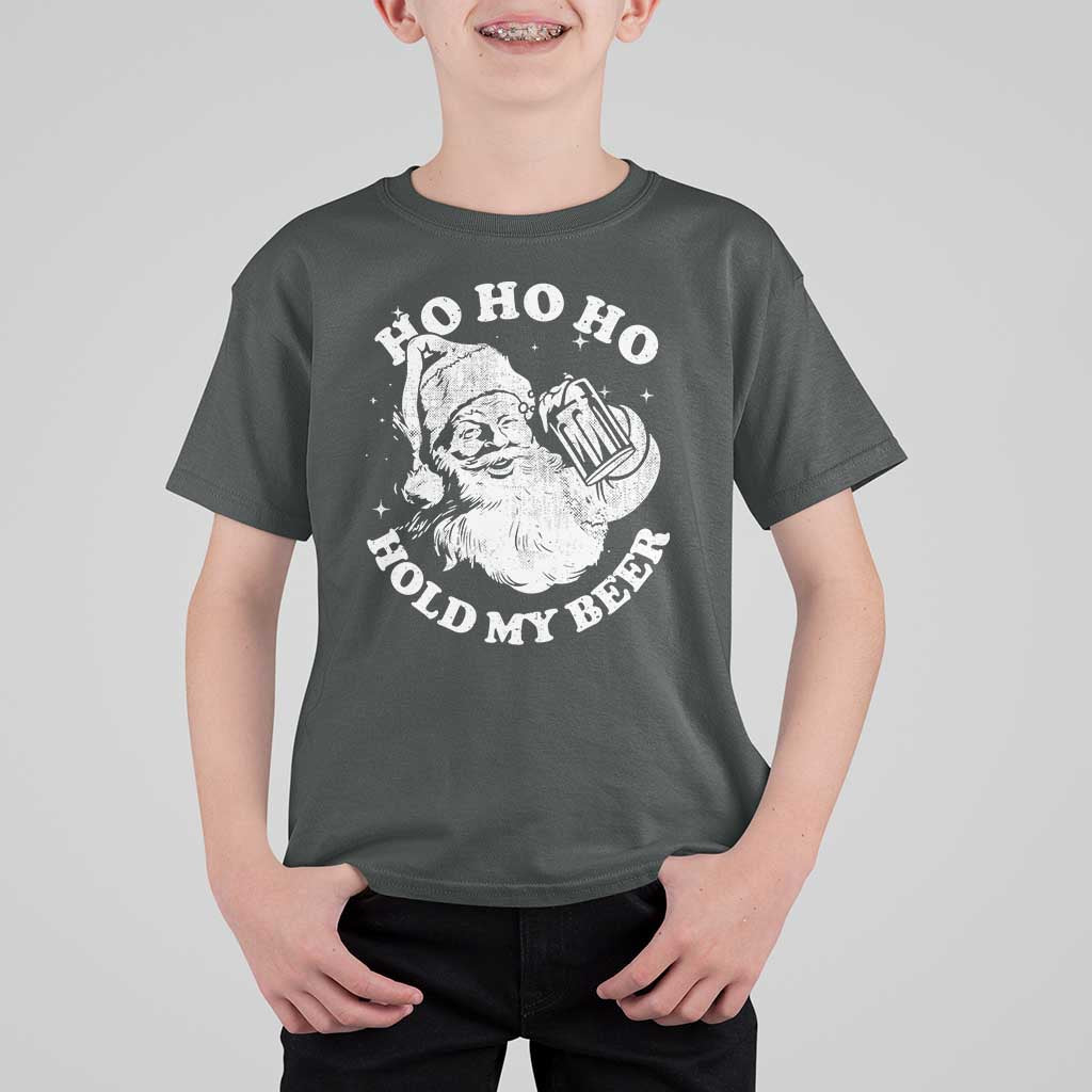 Santa Ho Ho Hold My Beer T Shirt For Kid Funny Christmas In July Summer Xmas - Wonder Print Shop