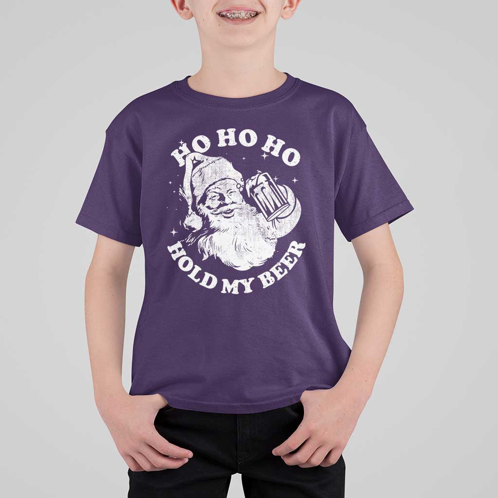 Santa Ho Ho Hold My Beer T Shirt For Kid Funny Christmas In July Summer Xmas - Wonder Print Shop