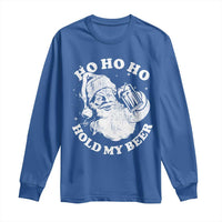 Santa Ho Ho Hold My Beer Long Sleeve Shirt Funny Christmas In July Summer Xmas - Wonder Print Shop