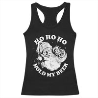Santa Ho Ho Hold My Beer Racerback Tank Top Funny Christmas In July Summer Xmas - Wonder Print Shop