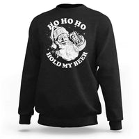Santa Ho Ho Hold My Beer Sweatshirt Funny Christmas In July Summer Xmas - Wonder Print Shop