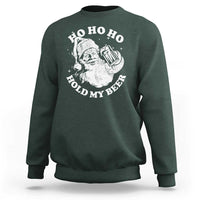 Santa Ho Ho Hold My Beer Sweatshirt Funny Christmas In July Summer Xmas - Wonder Print Shop