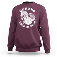 Santa Ho Ho Hold My Beer Sweatshirt Funny Christmas In July Summer Xmas - Wonder Print Shop