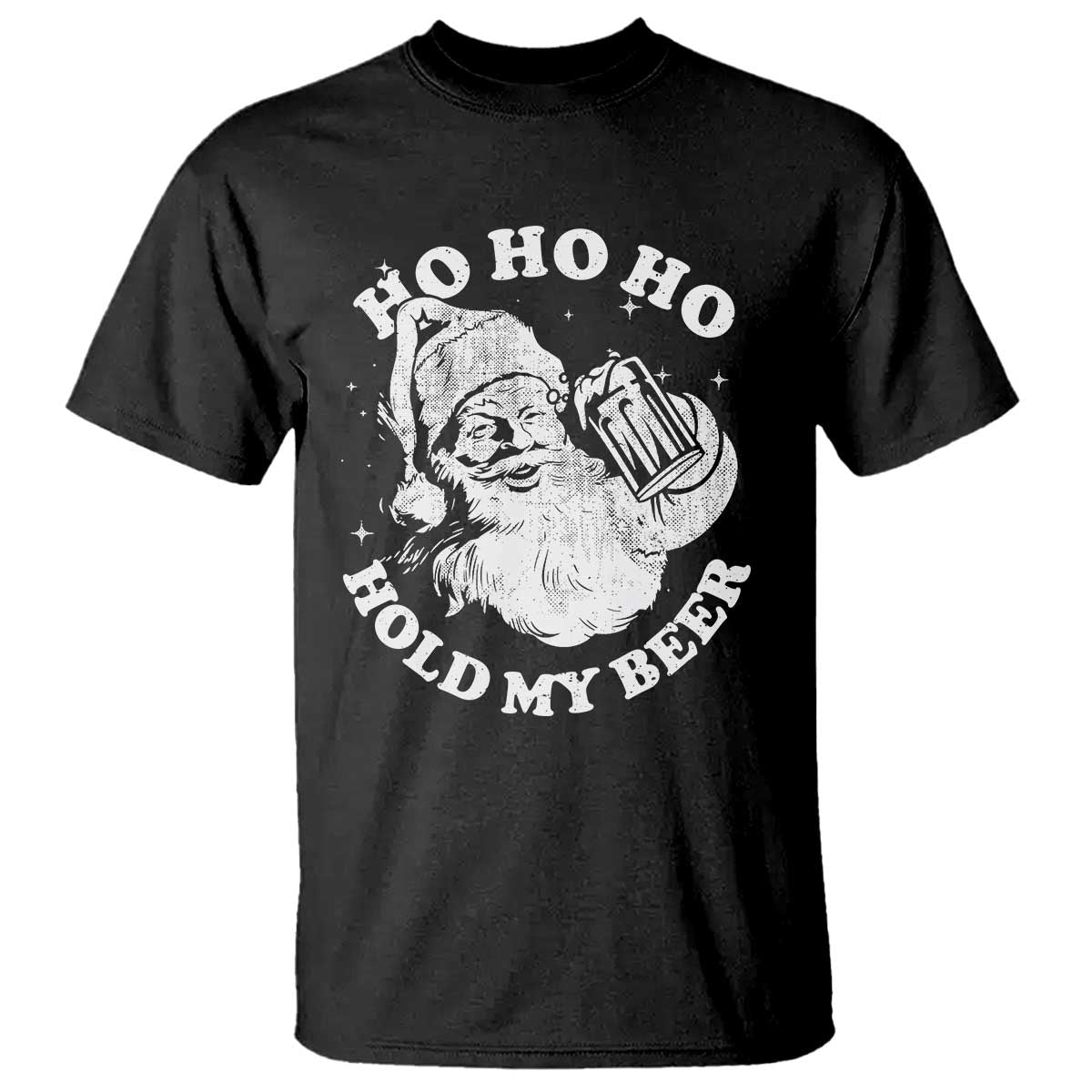 Santa Ho Ho Hold My Beer T Shirt Funny Christmas In July Summer Xmas - Wonder Print Shop