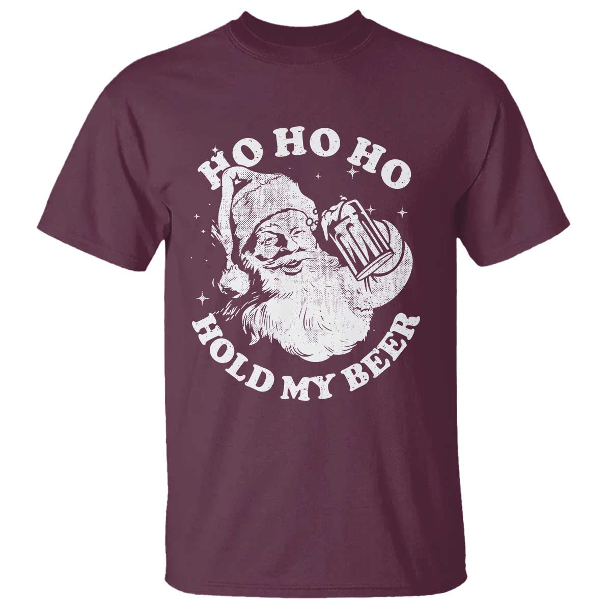 Santa Ho Ho Hold My Beer T Shirt Funny Christmas In July Summer Xmas - Wonder Print Shop