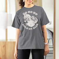 Santa Ho Ho Hold My Beer T Shirt For Women Funny Christmas In July Summer Xmas - Wonder Print Shop