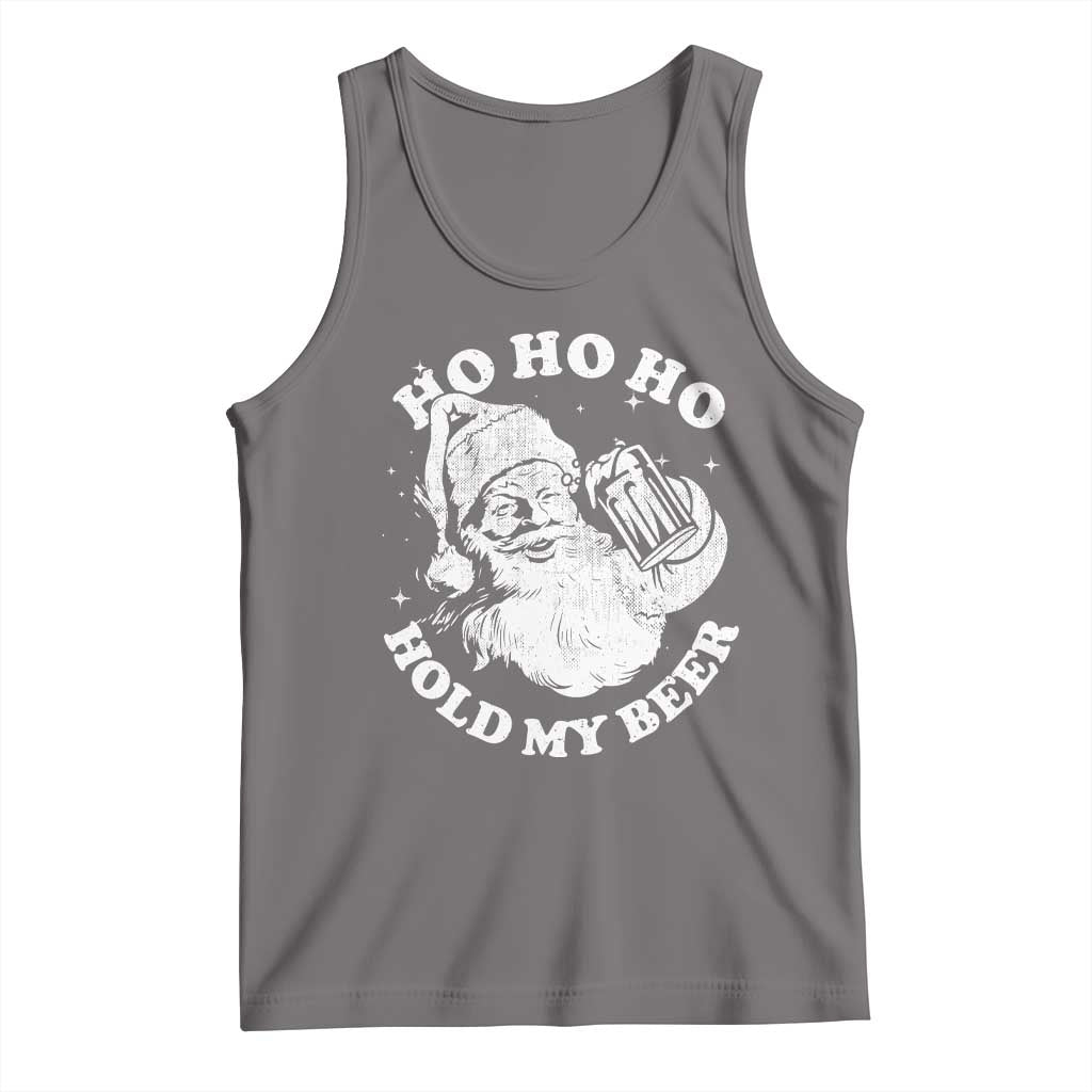 Santa Ho Ho Hold My Beer Tank Top Funny Christmas In July Summer Xmas - Wonder Print Shop