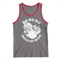 Santa Ho Ho Hold My Beer Tank Top Funny Christmas In July Summer Xmas - Wonder Print Shop