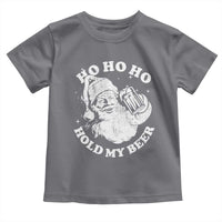 Santa Ho Ho Hold My Beer Toddler T Shirt Funny Christmas In July Summer Xmas - Wonder Print Shop